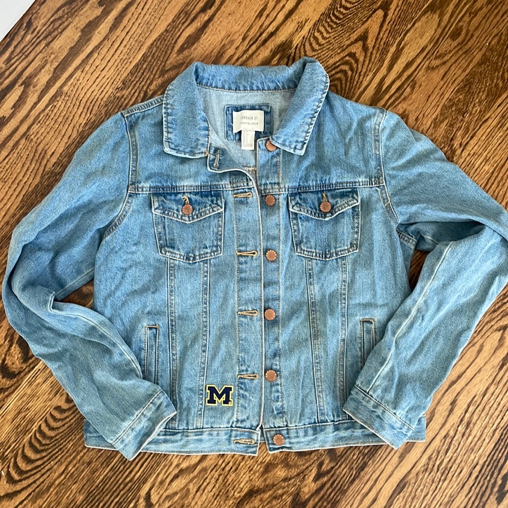 University of Michigan jean jacket